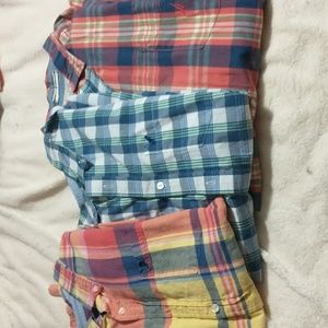 Lot of 3 American Eagle and Nautica SIZE XL long sleeve button up